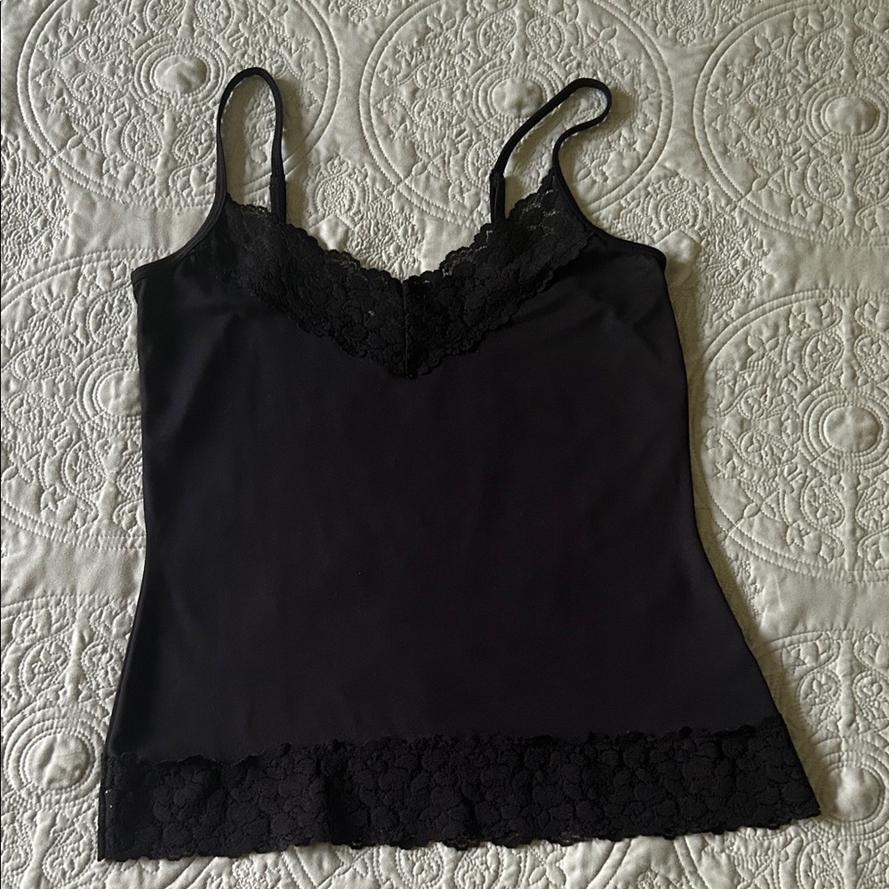 White House Black Market Black Lace Camisole